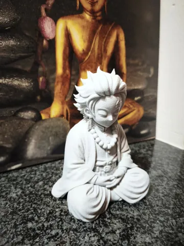 Letrero o emblema decorativo: Tanjiro Kamado Buddha – Meditierende Demon Slayer — vista de referencia 3