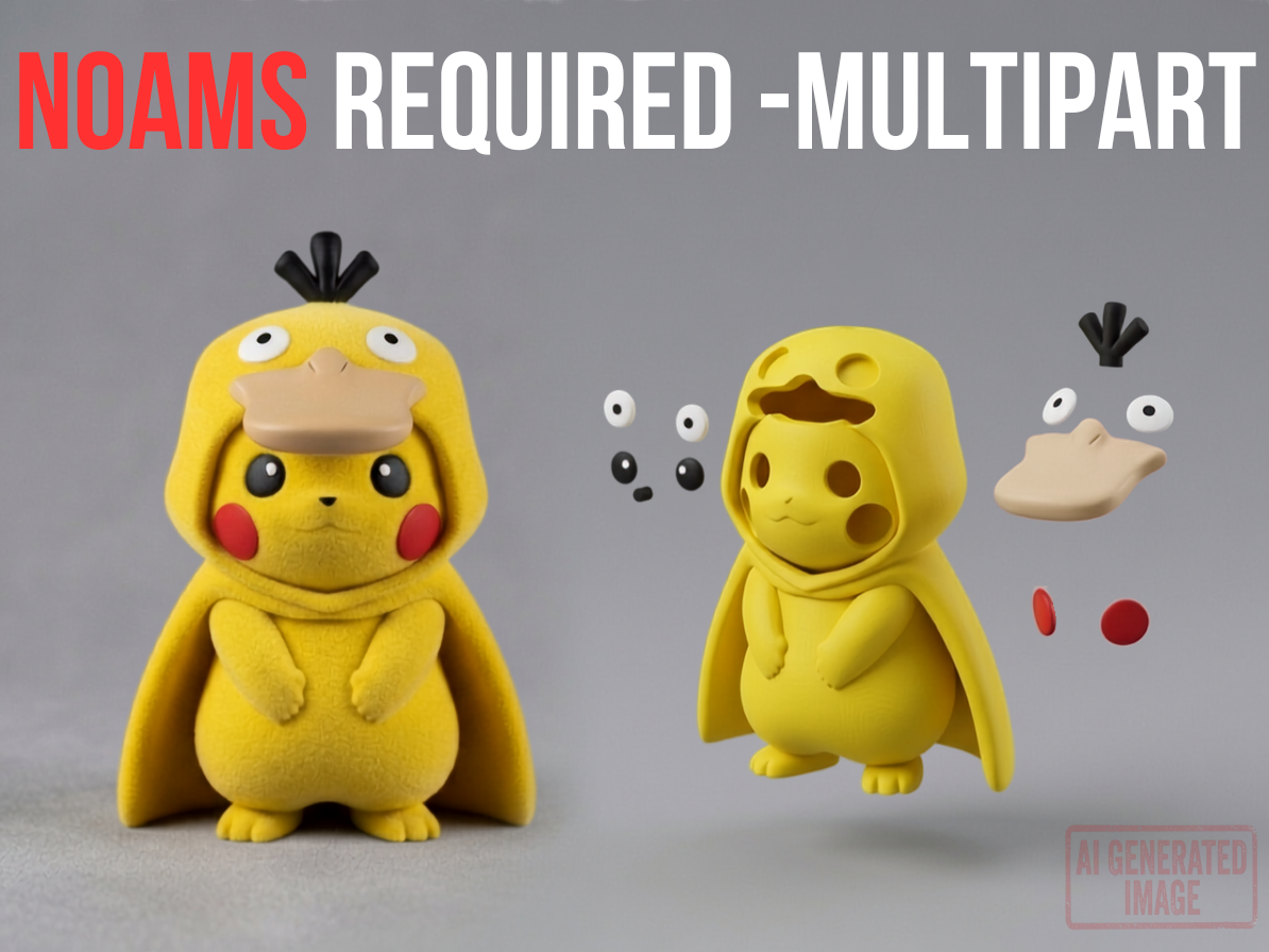 Pikachu Psyduck Poncho | Multipart | NO AMS NEEDED - 1