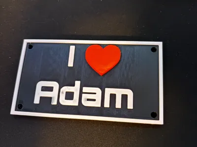 I Heart Adam Vex Robotics Plate