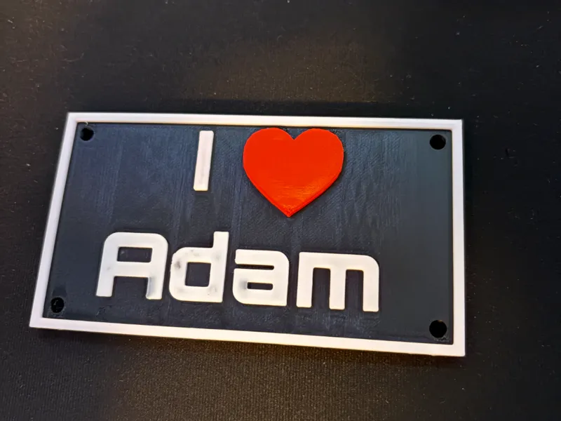 I Heart Adam Vex Robotics Plate