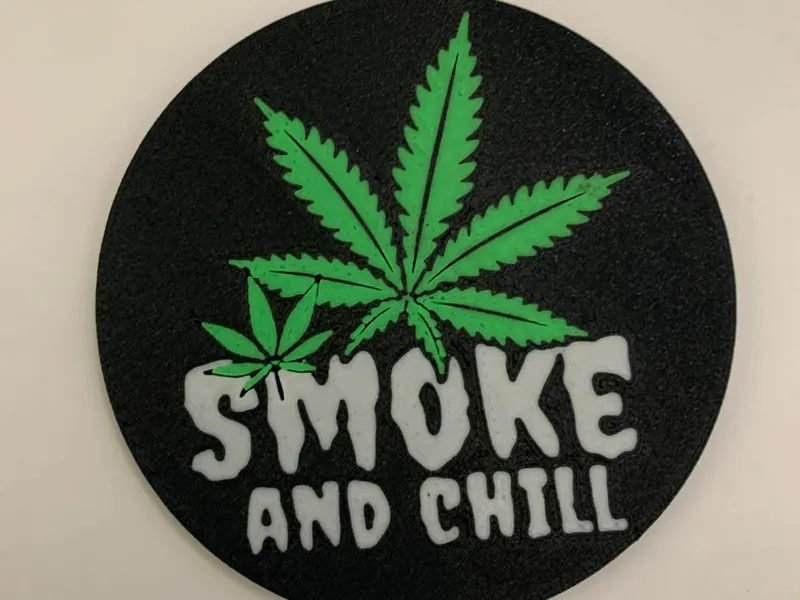 Smoke and Chill Round Coaster