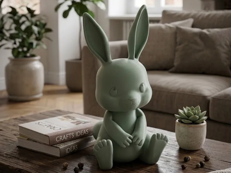Minimalist Easter Bunny - Cute Desktop Companion