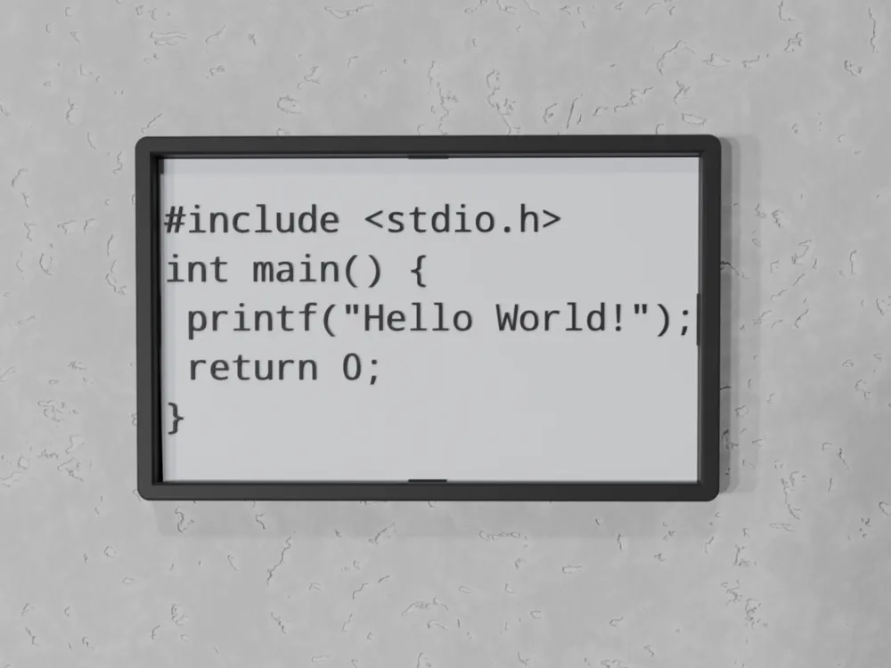 Hello World Code - C by prints charming - MakerWorld