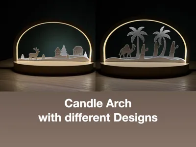 LED Candle Arch - Christmas Designs