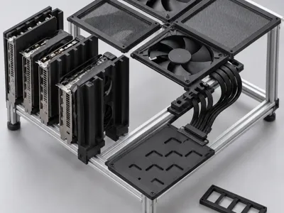 Plate Metal Riser GPU Wall PCIe Bulkhead for 2020 | 2020 Aluminum Extrusion GPU Wall ...