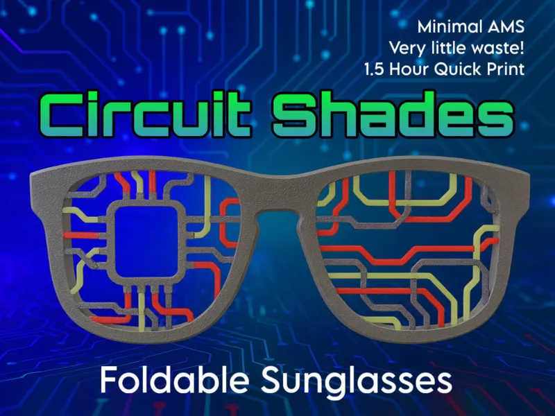 Circuit Shades - Fun Nerdy Sunglass Shutter Shades