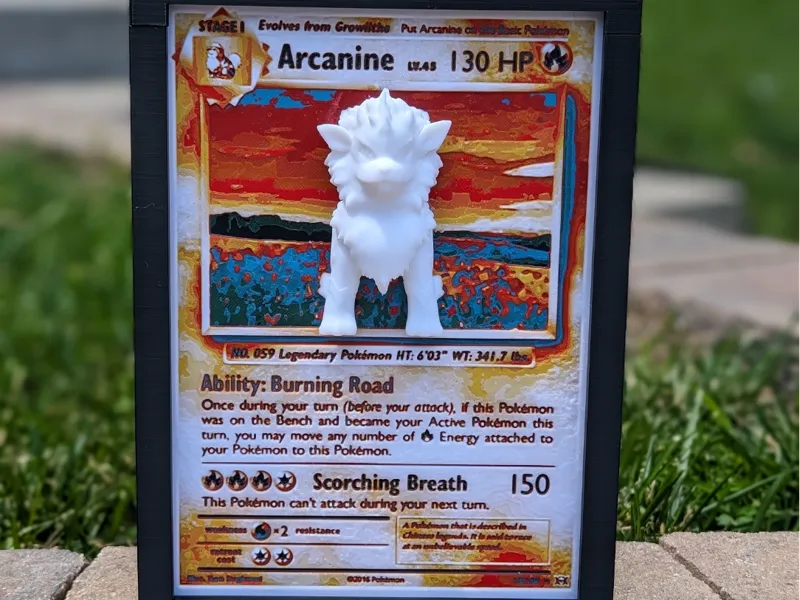 Arcanine Oversized Pokemon Card (Hueforge)
