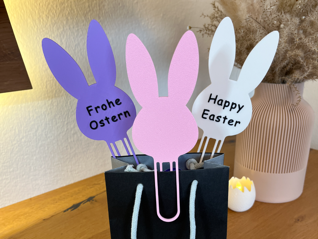 Hasen Büroklammer Süße Deko- und Geschenkklammer 