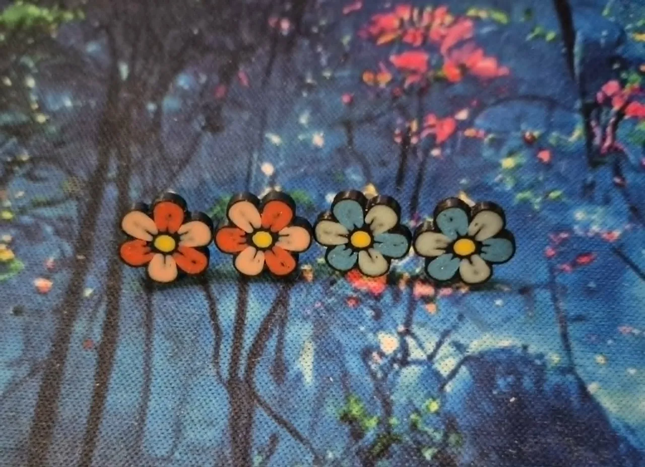 Flower Stud Earrings view 2