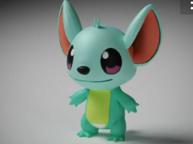 Green cute monster