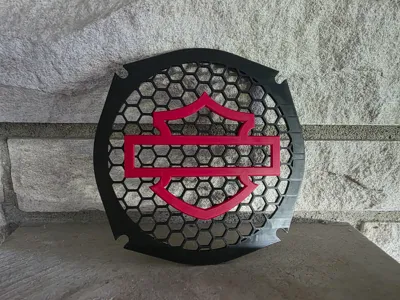 Hex pattern large Harley bar and shield 5.25 grill