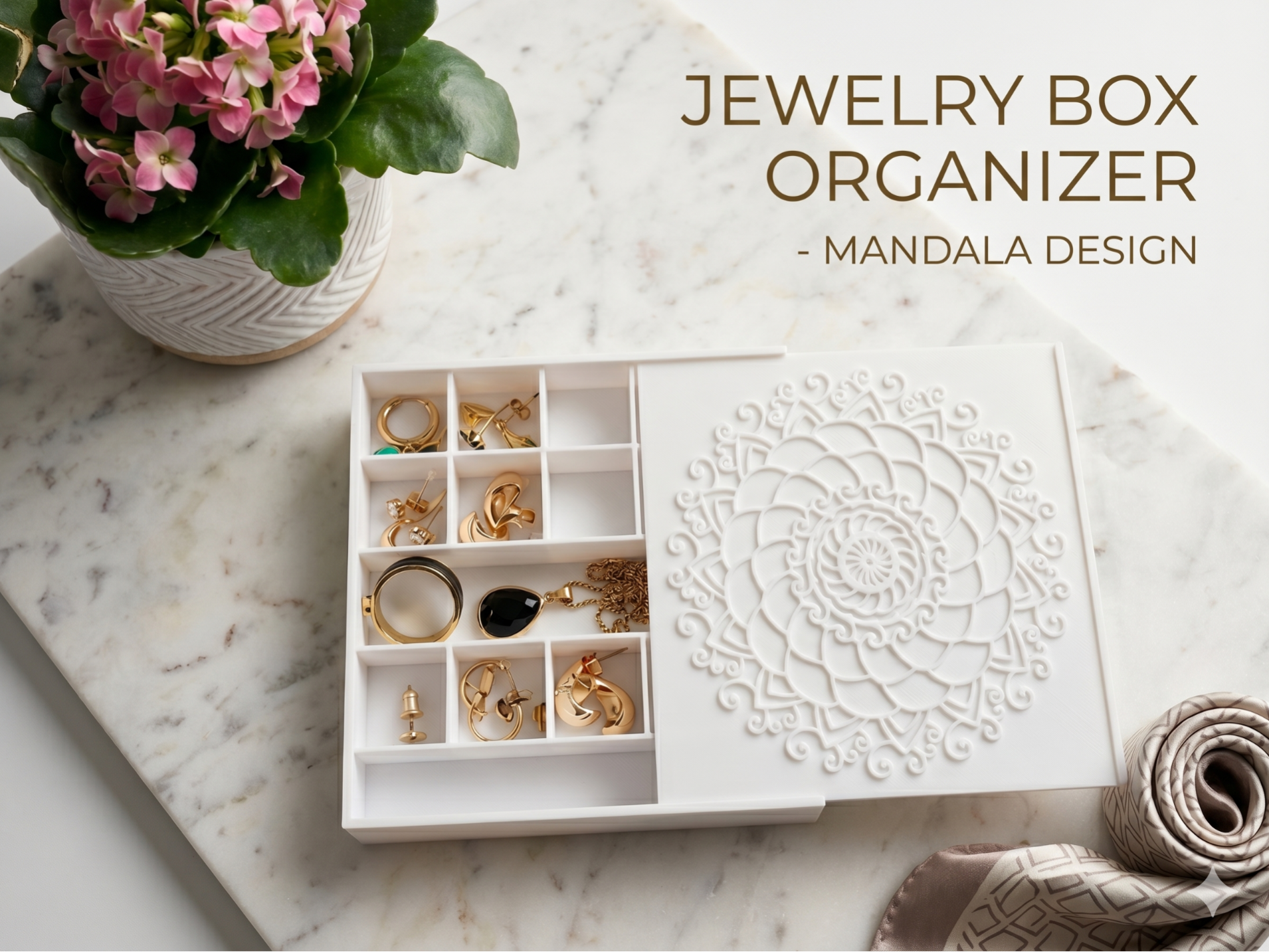 Jewelry box organizer - mandala