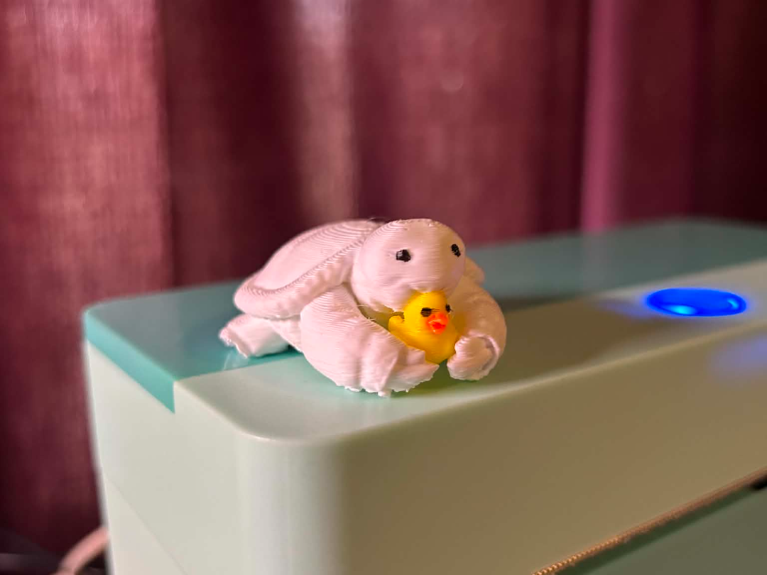 Turtle Towel Animal Holding Duck
