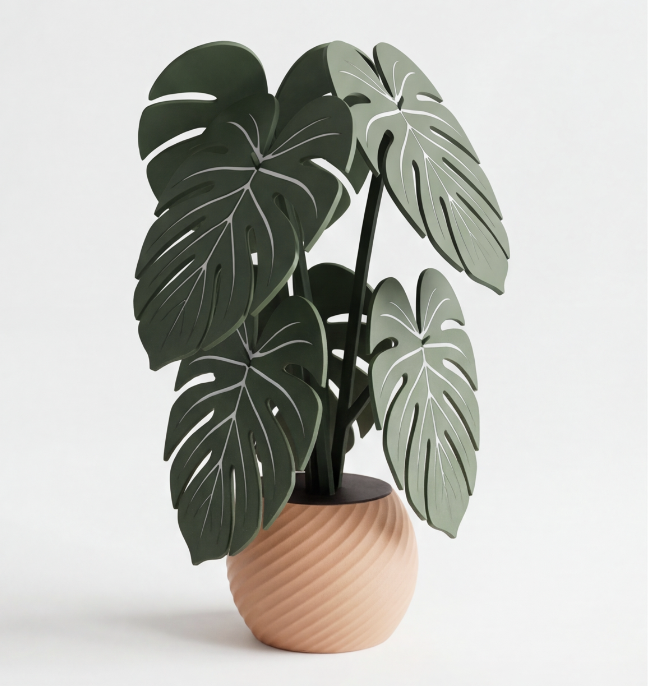 Miniatura 1 do modelo 3D Monstera Coaster