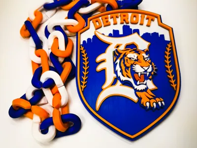 Detroit Tigers Sports Chain Pendant
