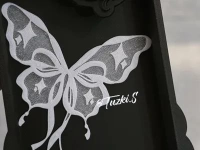 Imitation Organza Butterfly Bookmark