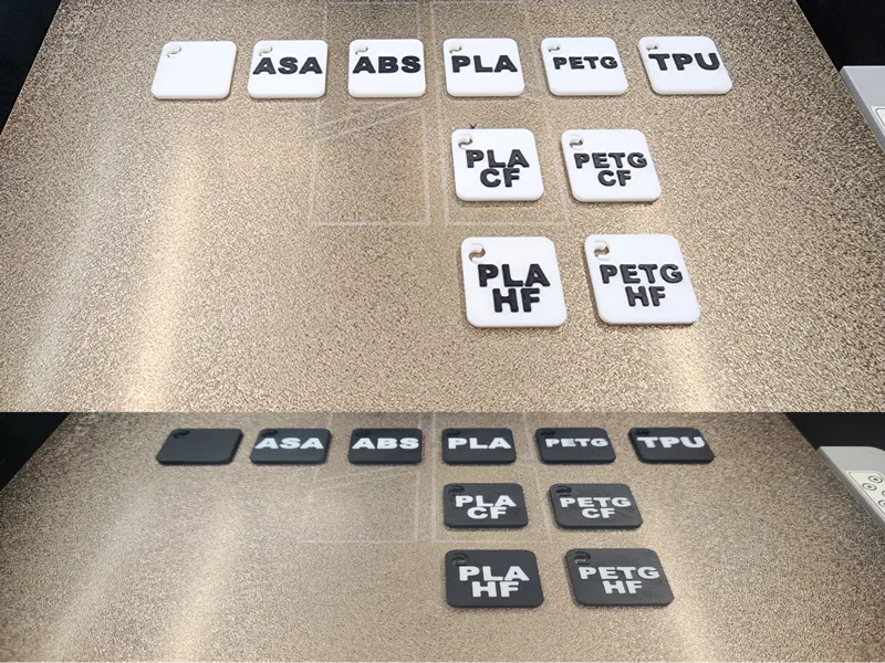 Bambu Style filament Swatches