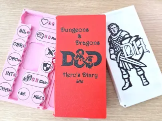 D&D, DnD and DH pocket character tracking diary