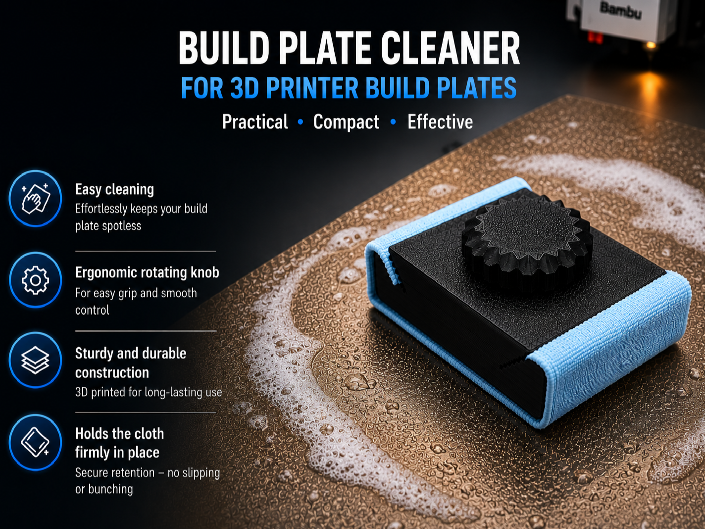Miniatura 2 do modelo 3D Build Plate Cleaner