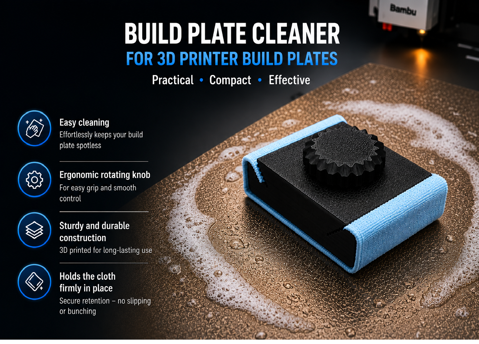Miniatura 1 do modelo 3D Build Plate Cleaner