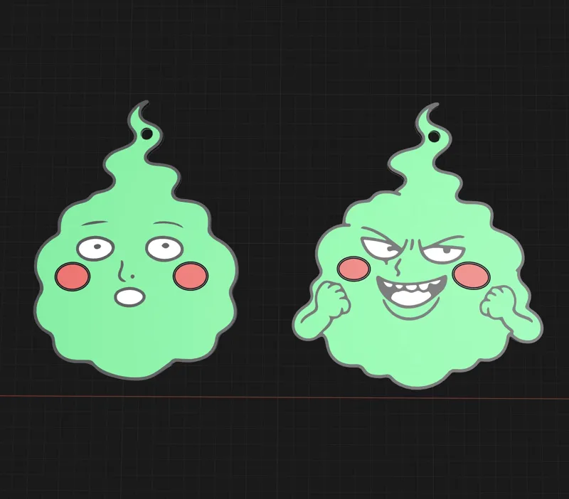Dimple or Ekubo Keychain Mob Psycho 100 Anime