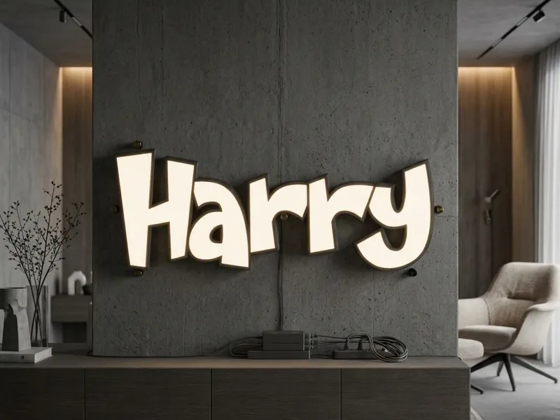 Insegna Led Nome 3D - Custom Lightbox - Harry
