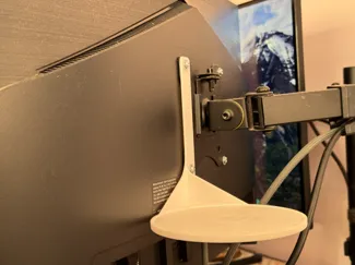 VESA mount lamp shelf