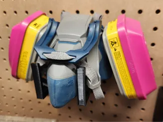 3M Respirator Holder For 1/4" MDF Pegboard 