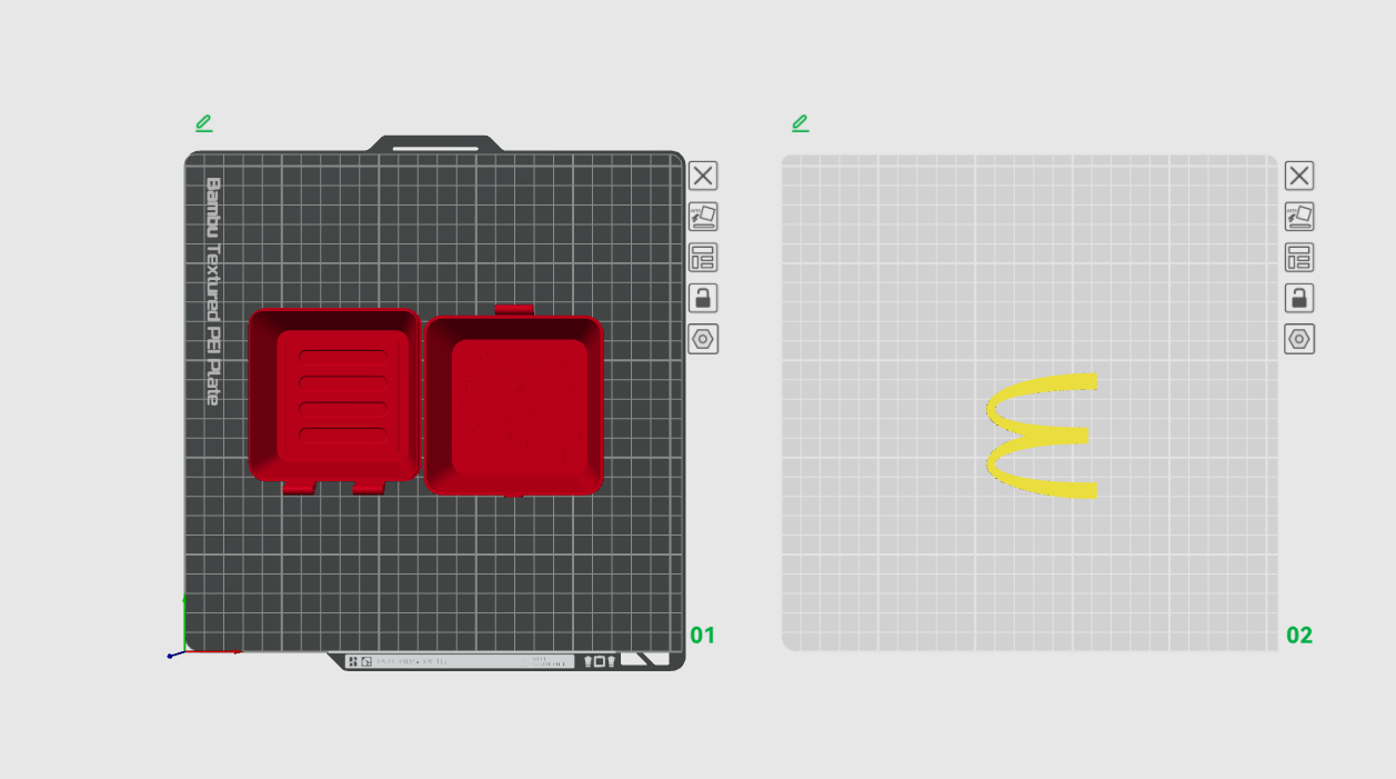 Miniatura 2 del modelo 3D 麦当劳汉堡盒  一体打印无支撑