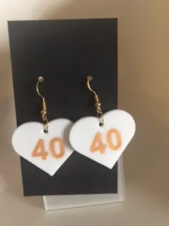 40th Birthday earrings milestone Celebration gift