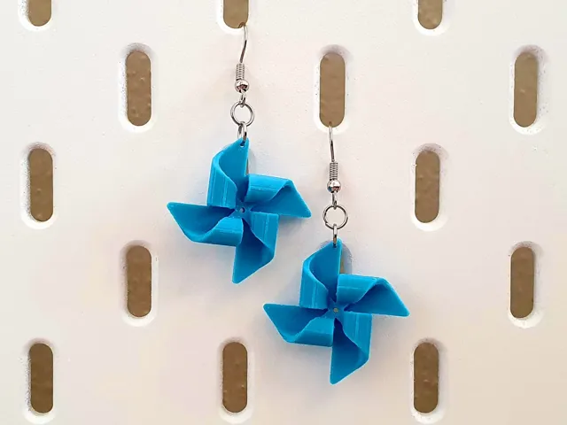 Paper pinwheel - Origami earrings