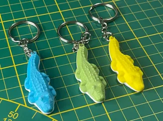 gummy crocodile keychain