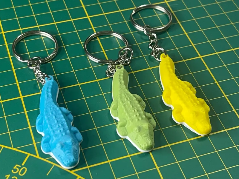 gummy crocodile keychain