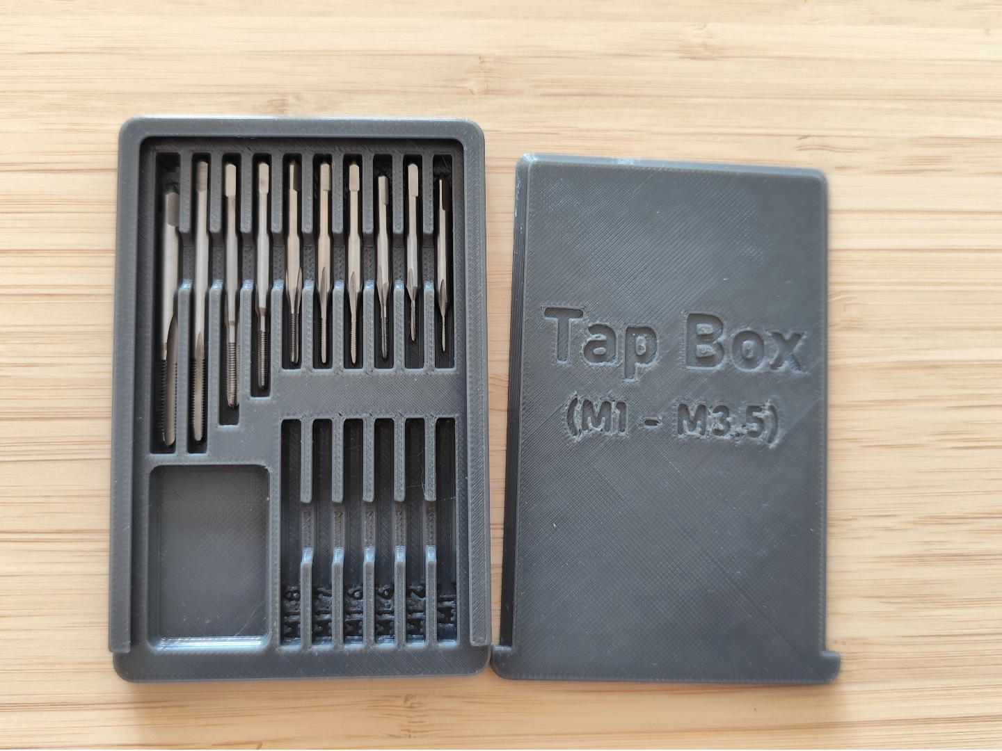 Micro Tap/Flute Storage Box V2: 16-Slot Organizer