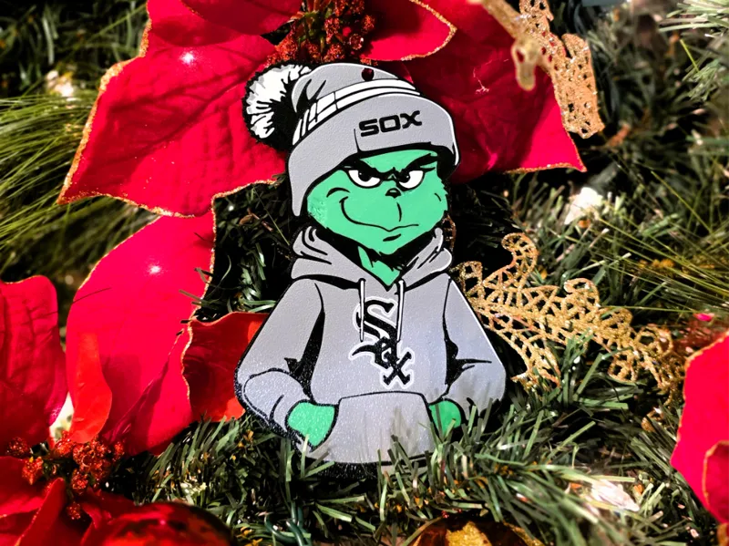 Grinch Chicago White Sox Christmas Ornament