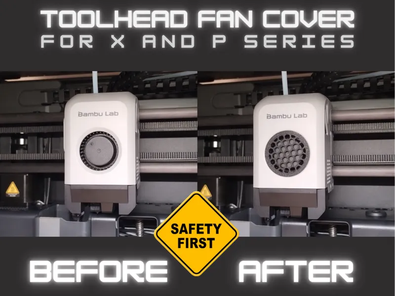 Toolhead fan cover for Bambu Lab P and X series