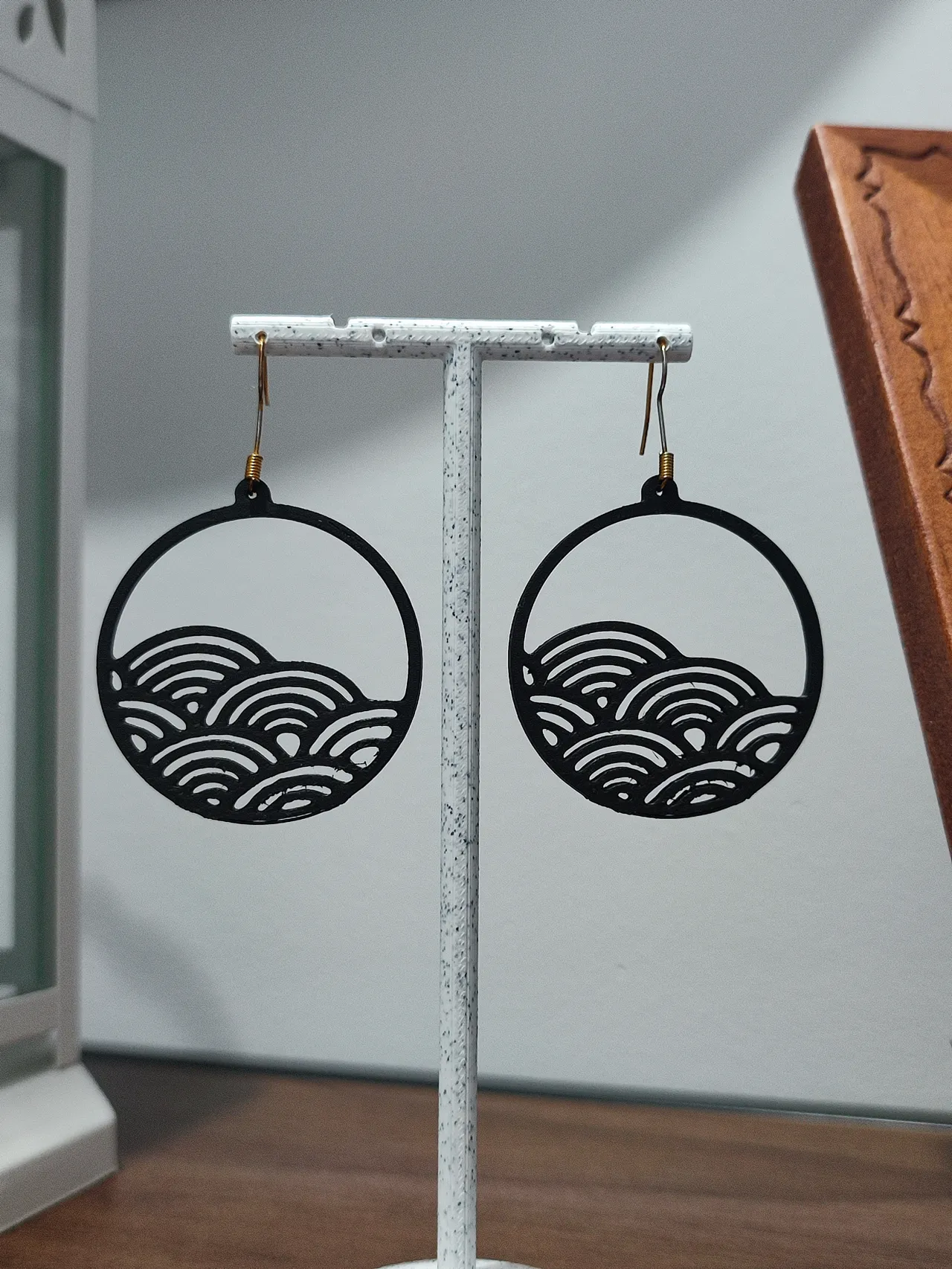 Aretes Olas Seigaiha view 3