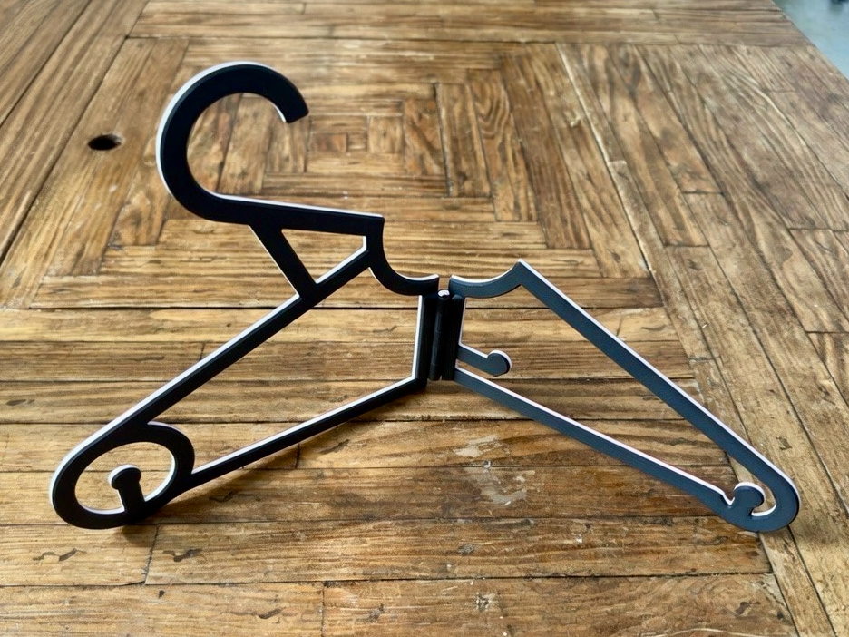 Foldable Hanger for Shallow Closets