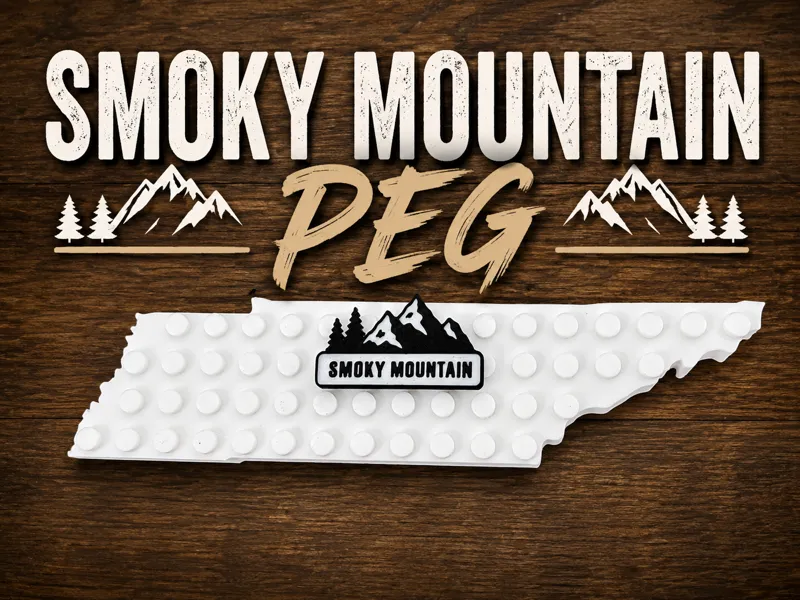 Smoky Mountains Peg for brick magnet state TN