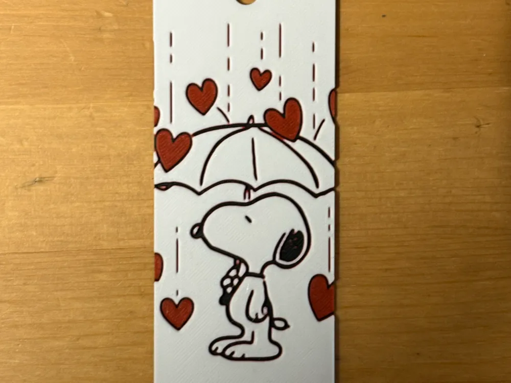 Accesorio de lectura: Snoopy Bookmark. Referencia del modelo original.