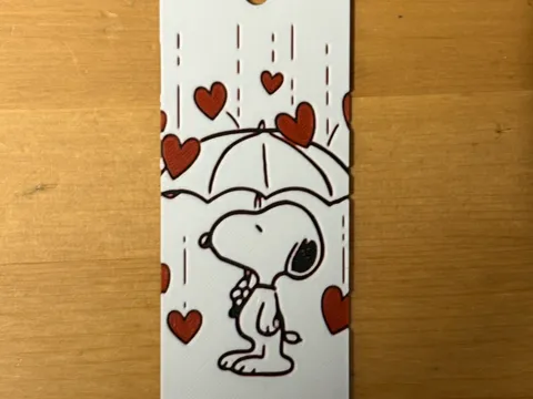 Accesorio de lectura: Snoopy Bookmark — referencia de MakerWorld