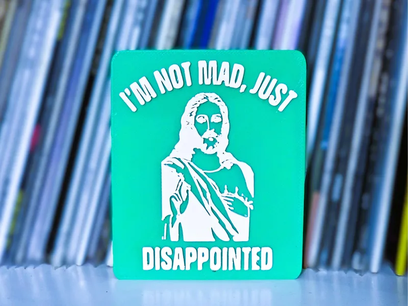 Disappointed Jesus sign