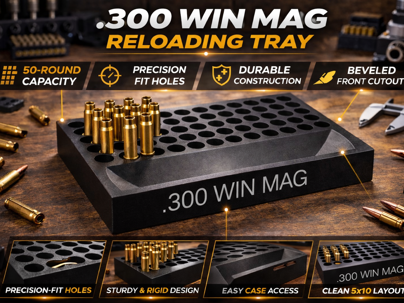 .300 Win Mag Reloading Tray