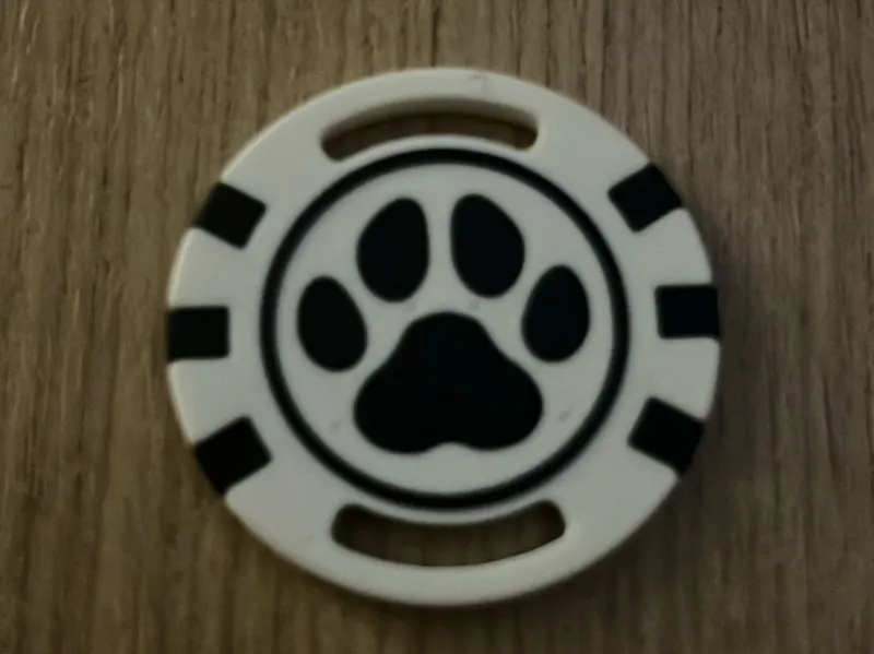 Dog Id tag, Poker Chip, No AMS multi color
