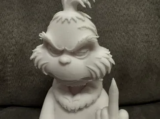 Grinch 3D mit Mittelfinger