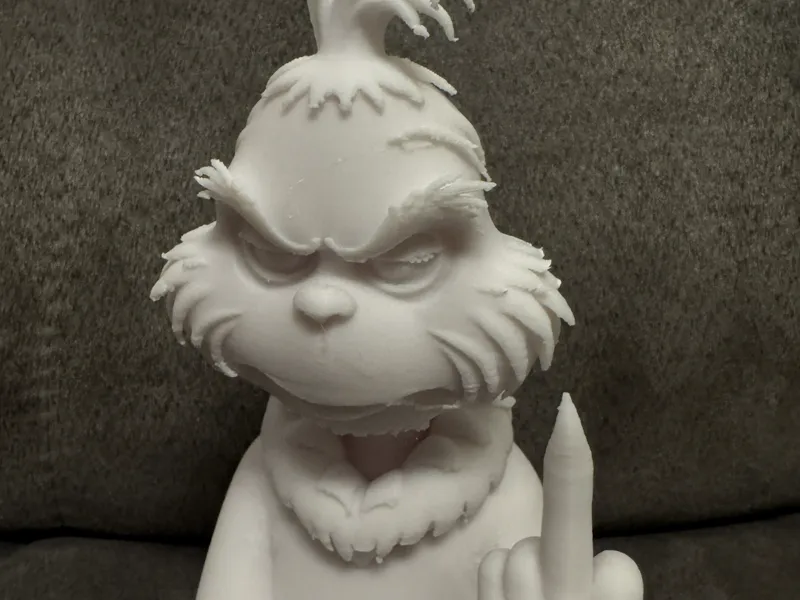 Grinch 3D mit Mittelfinger