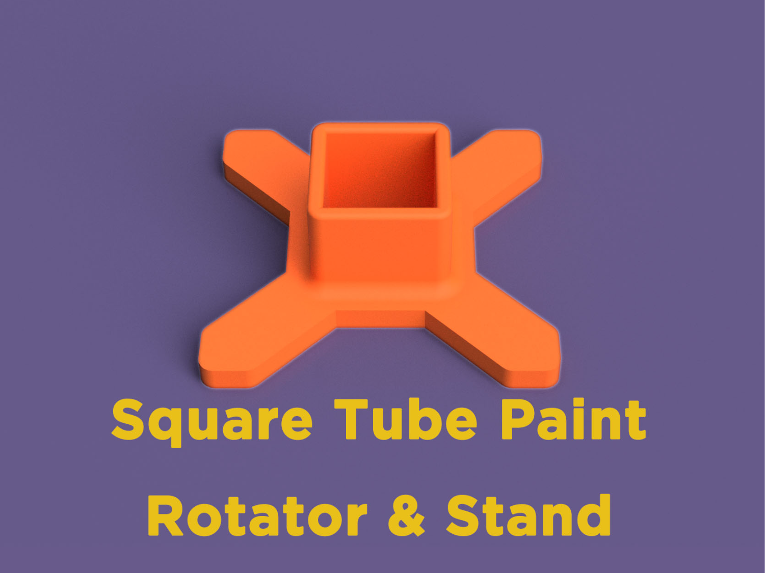 Square Tube Paint Rotator & Stand (No Mess)