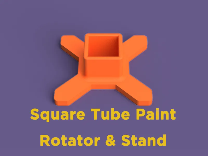 Square Tube Paint Rotator & Stand (No Mess)