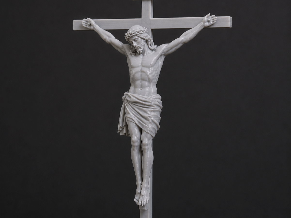 Crucifixo 3D – 20 cm | Alta definição (bico 0.2mm)