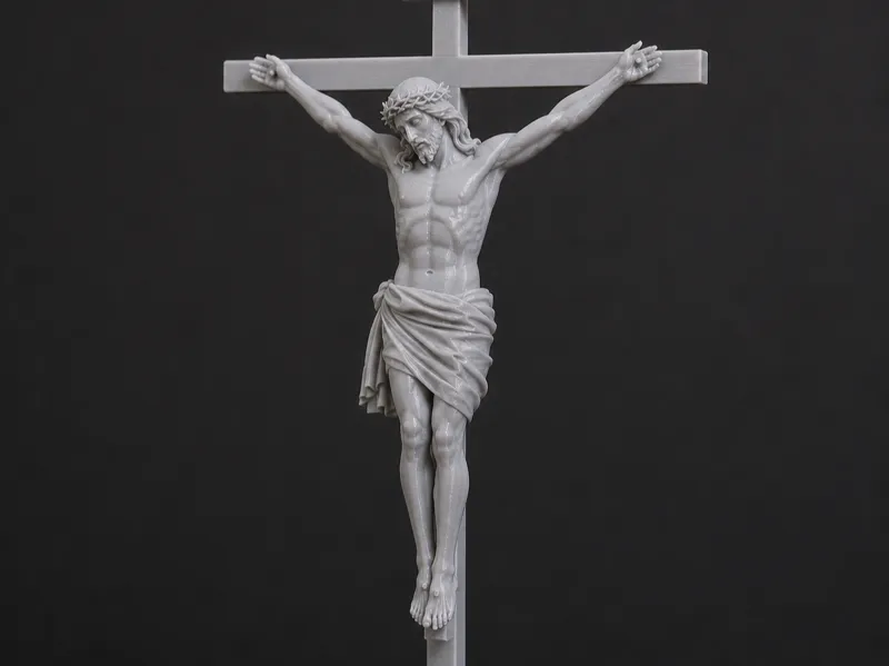 Crucifixo 3D – 20 cm | Alta definição (bico 0.2mm)